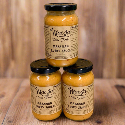Three pack Mae Ja Thai Masaman Curry Sauce (Save £1.50)