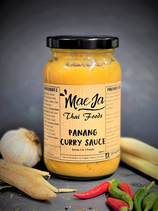 Thai Panang curry sauce. Panang ingredients. Panang recipe