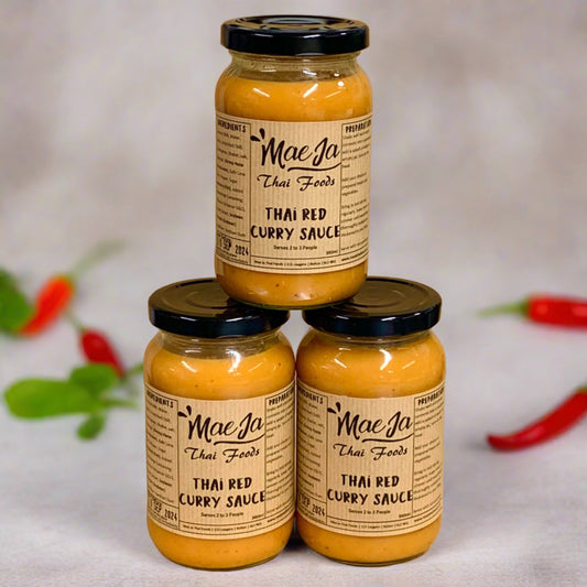Three Pack of Thai Red Curry Sauce by Mae Ja (Save £1.50)