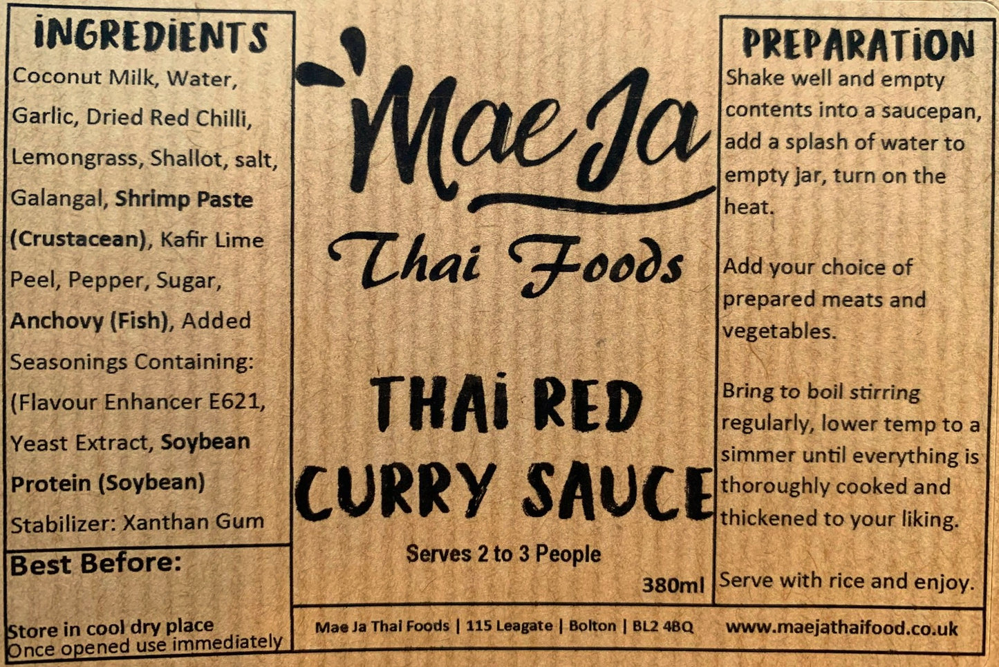 Thai Red Curry Sauce - Three Jar Pack - Mae Ja