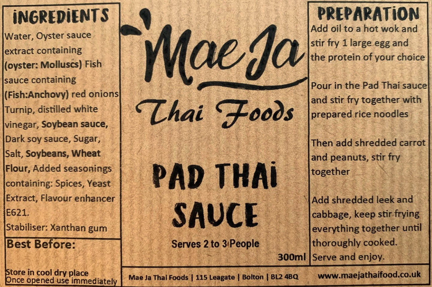 Pad Thai Sauce List Of Ingredients